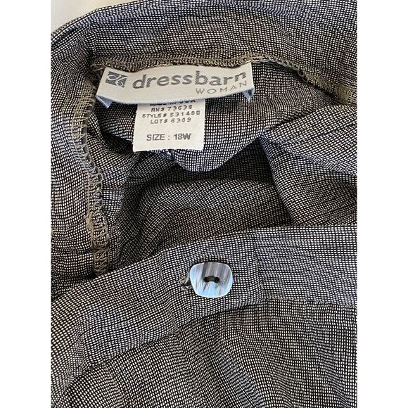 Dressbarn Woman Dress pants sz 18 Houndstooth lightweight black & taupe zip up - Picture 5 of 14